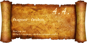 Augner Andos névjegykártya